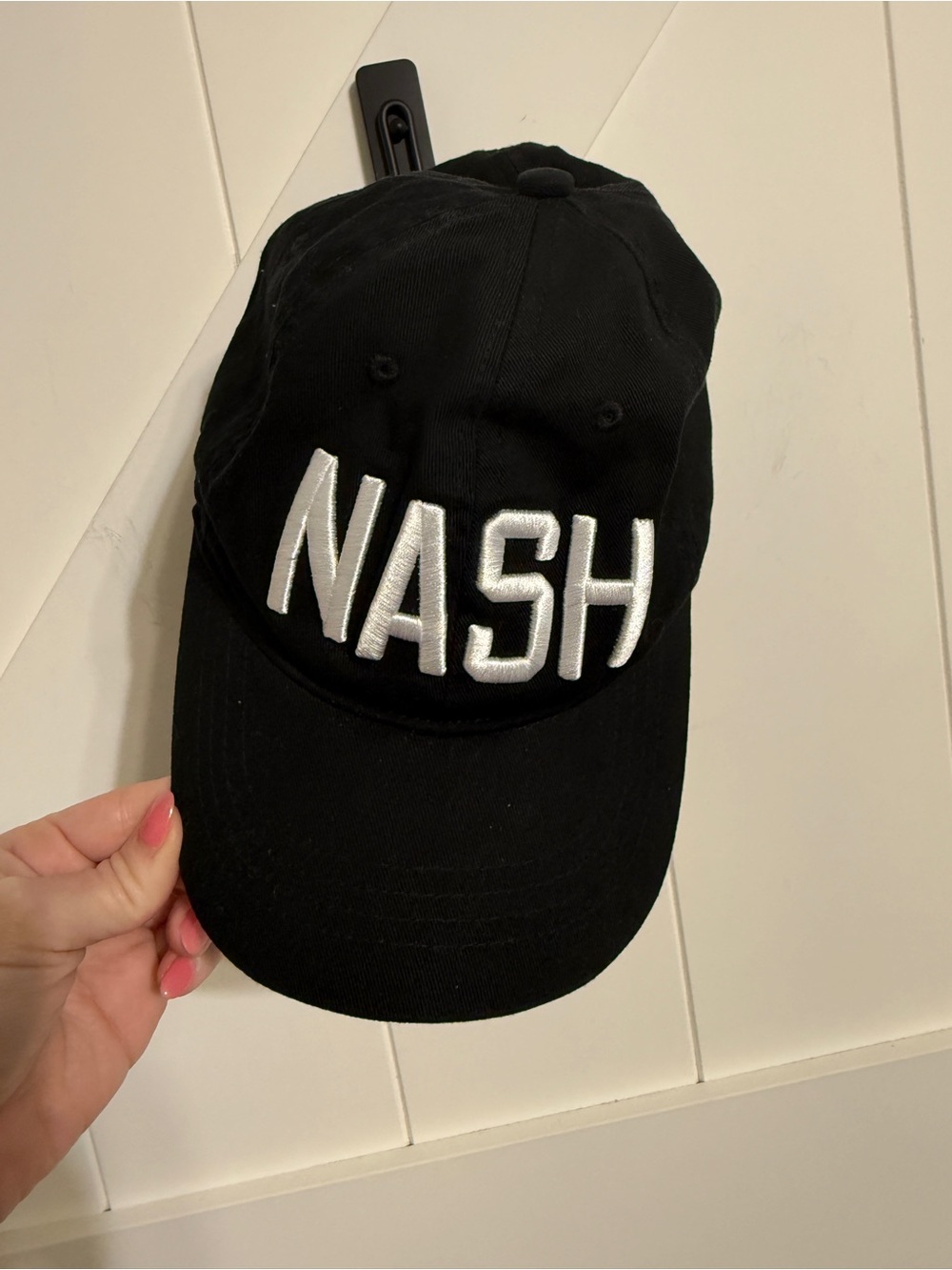 NASH Embroidered Black Baseball Cap One Size The Nash Collection